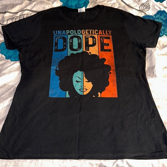 Unapologetically Dope Black Pride Afro Black History Melanin T-Shirt - Picture 2 of 7